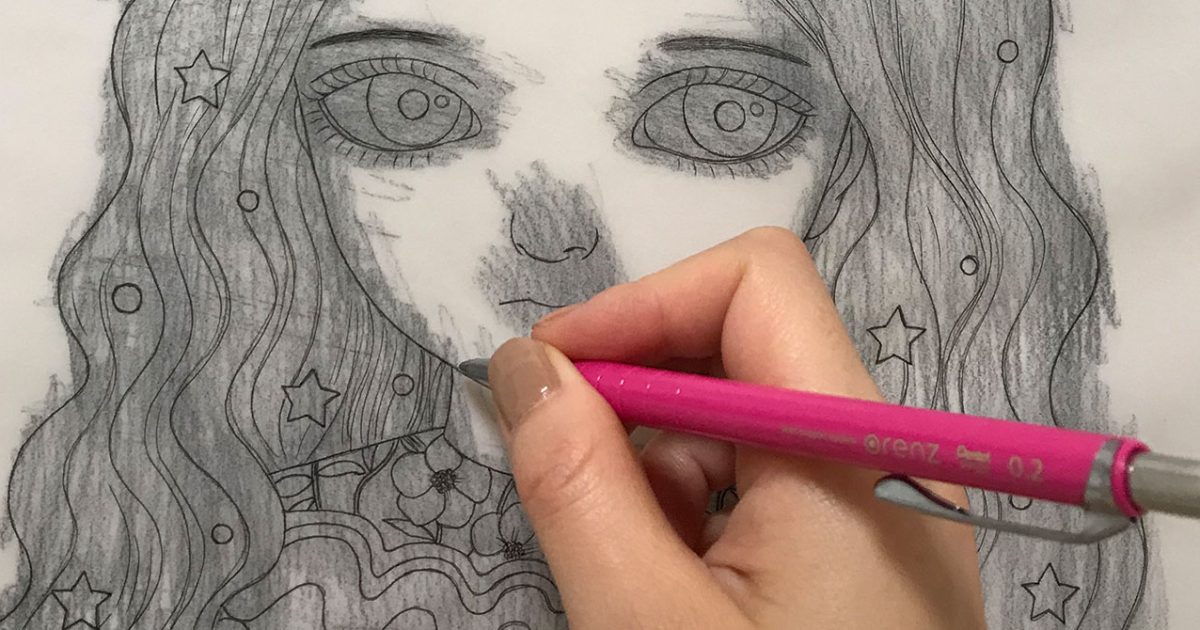 日本画の下絵をデッサンの狂いがないように転写する | orenz0.2 超極細